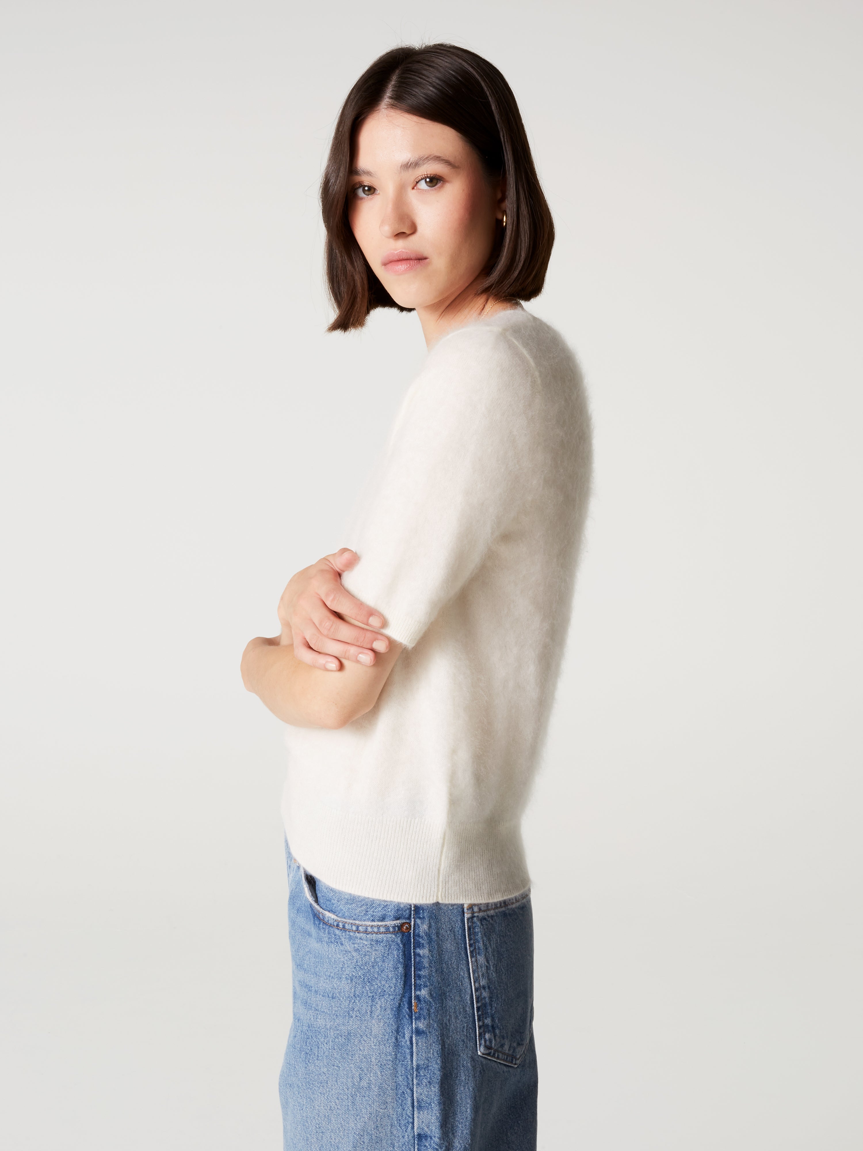 absolut-amaya-pullover-rundhals-100-kaschmir-kurzarm-creme-wei image 3