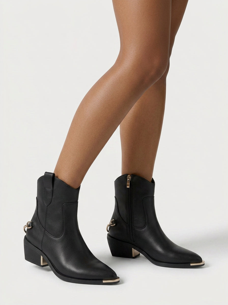 alma-en-pena-nappa-cowboy-stiefel-mit-rei-verschluss-schwarz image 2