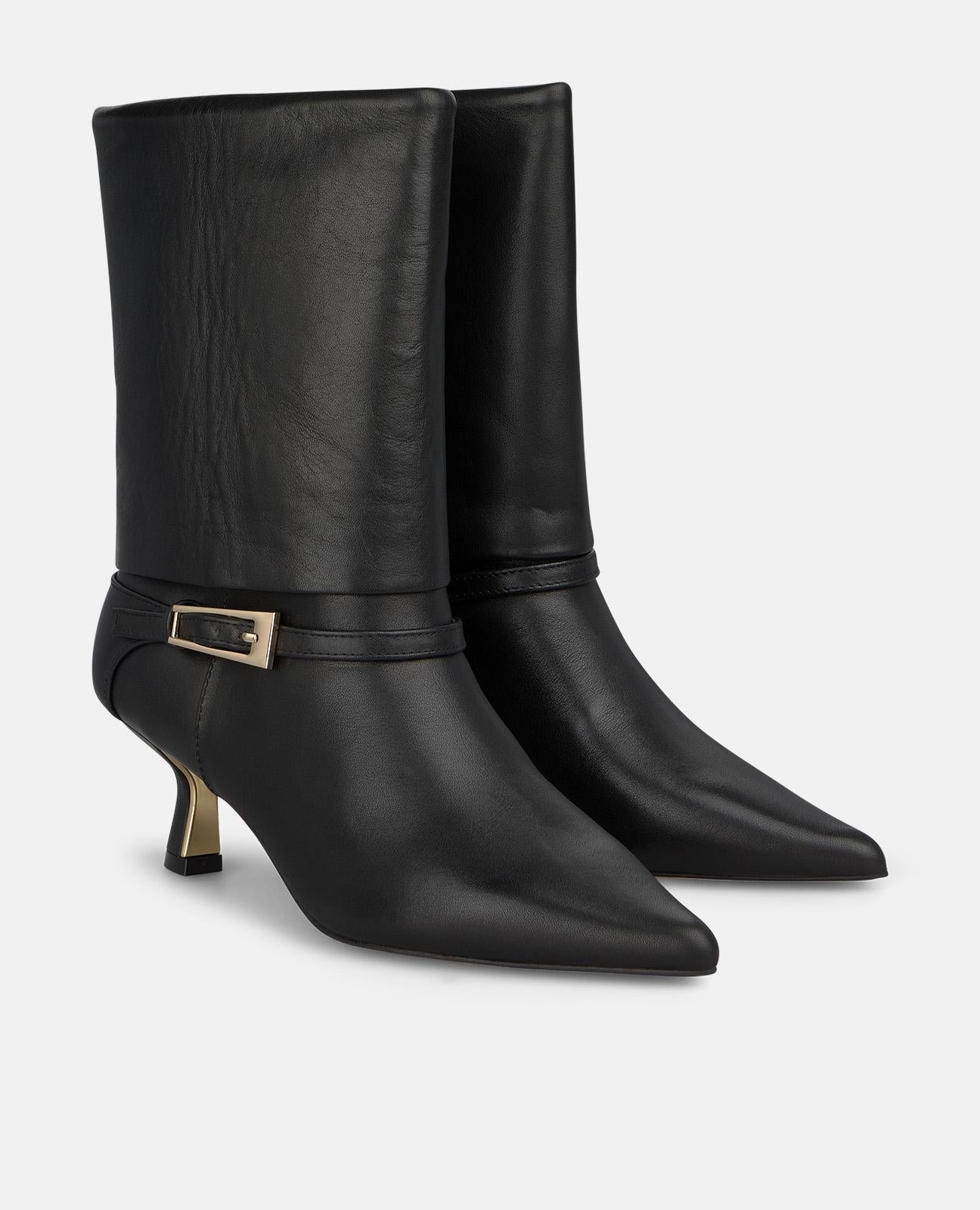 alma-en-pena-nappa-stiefelette-mit-schnalle-in-schwarz-5-5-cm image 2