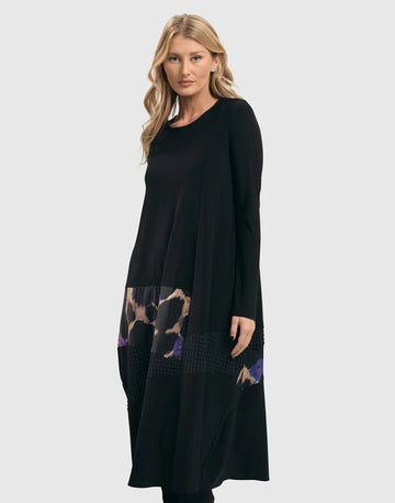 alembika-amethyst-mix-media-cocoon-dress-midikleid-multi image 2