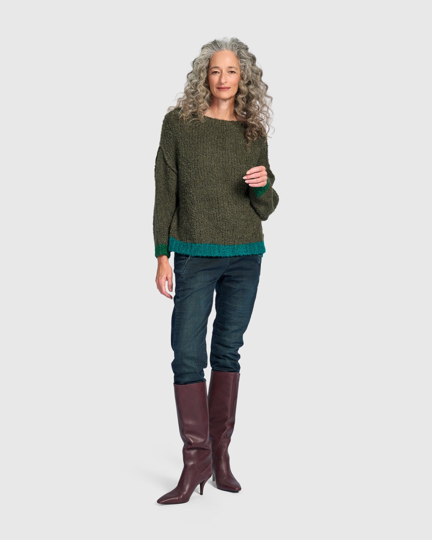 alembika-riff-boucle-pullover-pine image 6