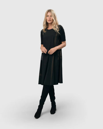 alembika-tekbika-tee-trapeze-dress-schwarz-khaki image 5