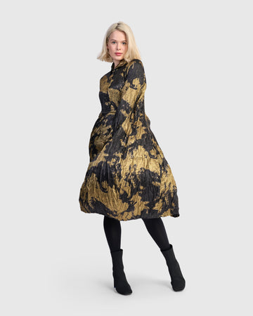 alembika-chroma-babydoll-shirtdress-gold image 3