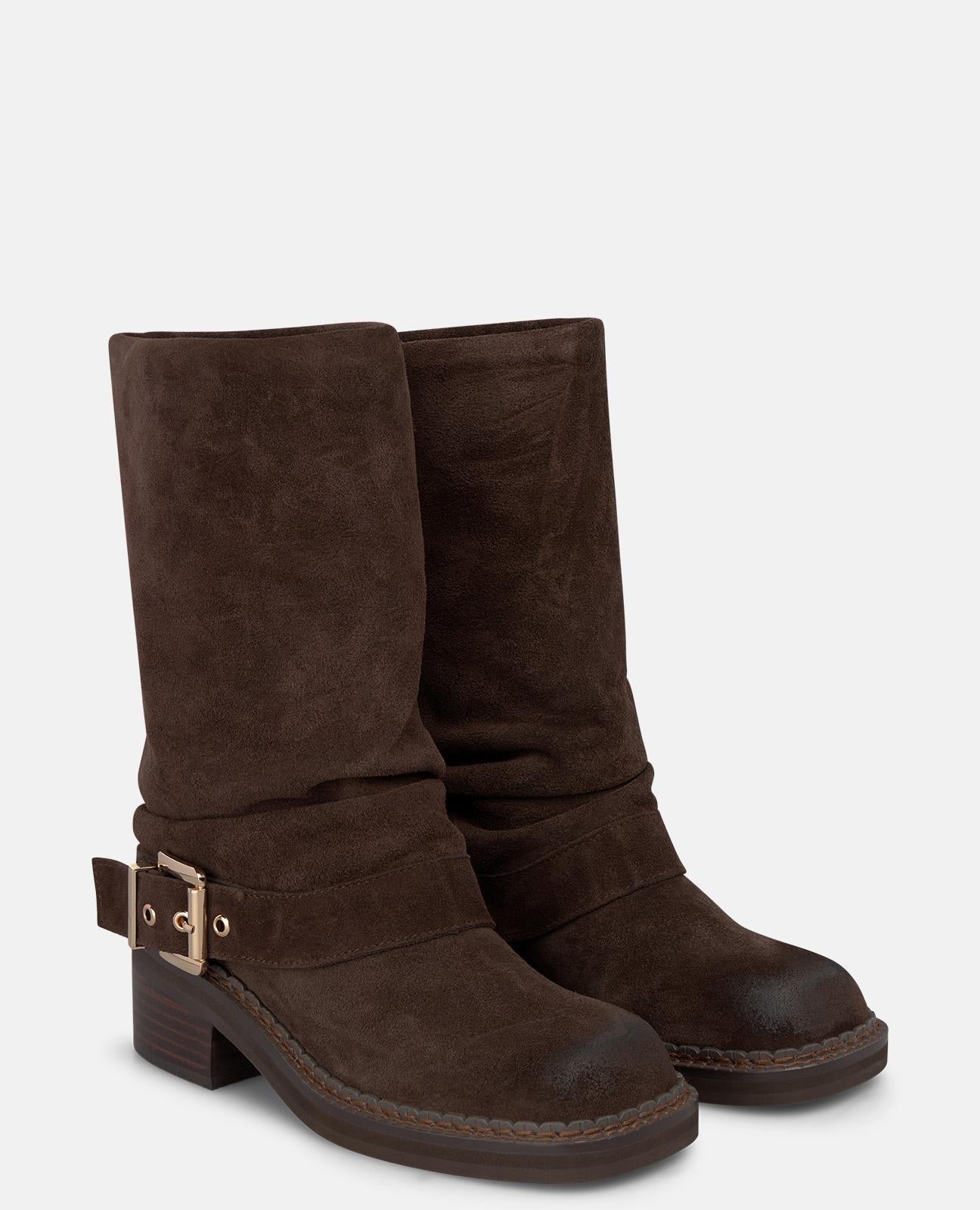 alma-en-pena-suede-stiefel-schnalle-braun-5-cm image 2