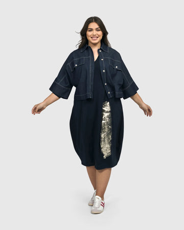alembika-laurel-cocoon-kleid-navy image 7