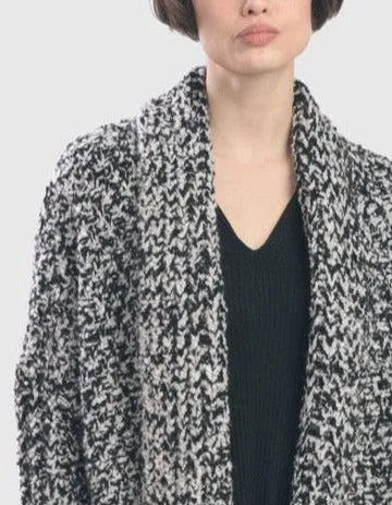 alembika-melange-open-front-sweater-coat-strickmantel-mono image 5