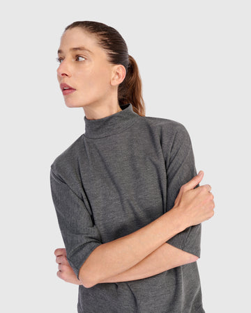 alembika-essential-heavyweight-mockneck-tee-tunik-shirt-grey image 2