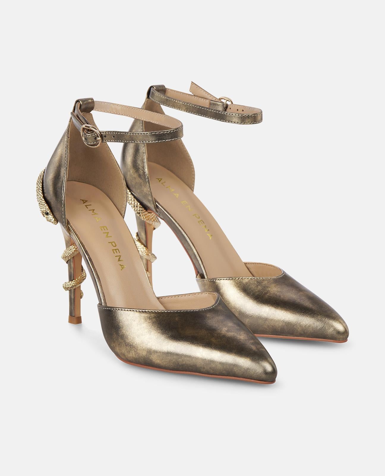 alma-en-pena-snake-heel-pumps-bronze-spitz-9-cm image 2