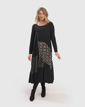 alembika-gabby-swing-kleid-black-graphite-maxi image 2