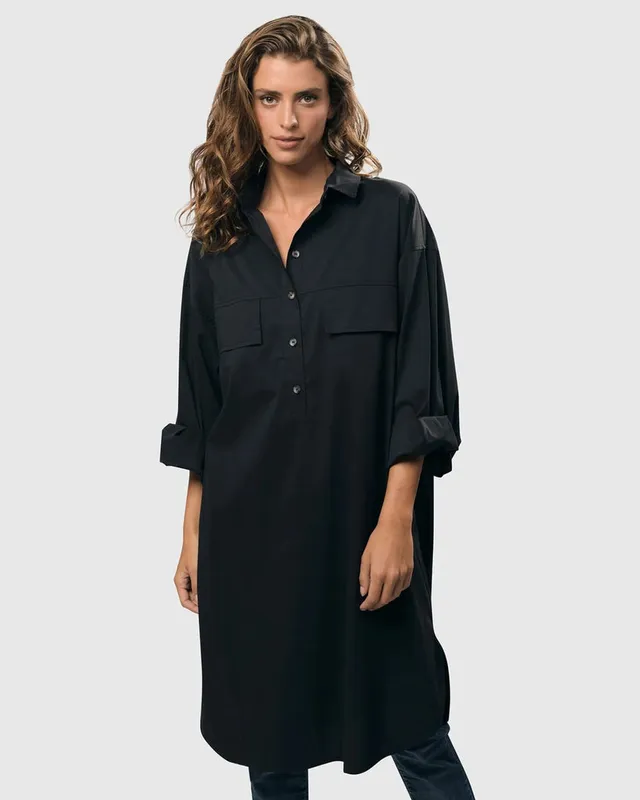 alembika-urban-crisp-tunic-dress-black-tunika-kleid image 1