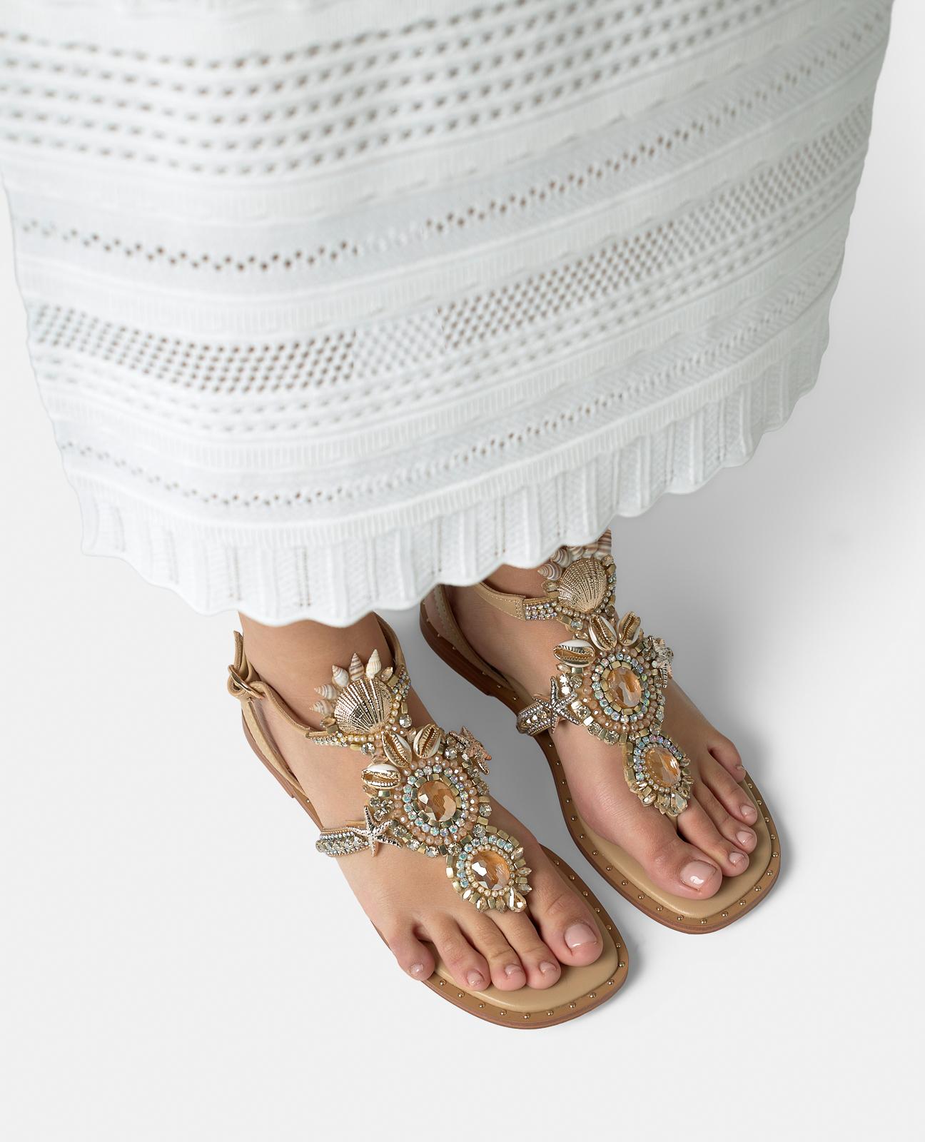 alma-en-pena-greek-style-flache-sandalen-marine image 6