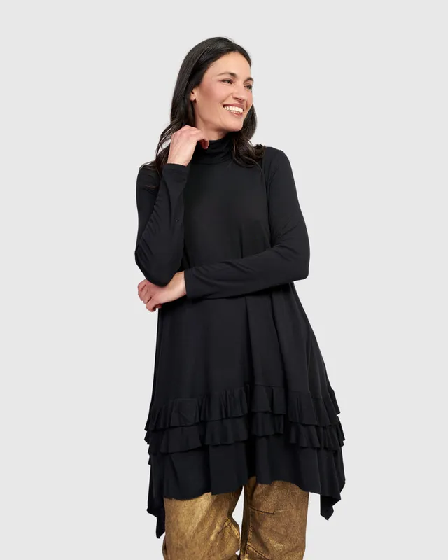 alembika-urban-softie-ruffle-tunika-black image 1