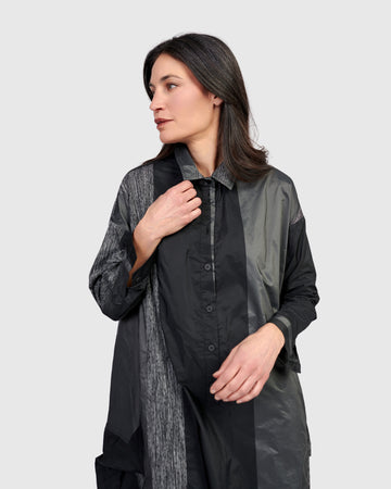alembika-drama-draped-shirtdress-hemdkleid-iron image 3