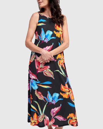 alembika-palm-springs-sleeveless-dress-bloom-damen-midikleid image 2