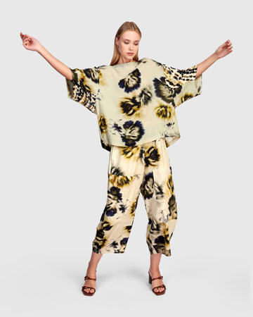 alembika-nerolina-barrel-hose-beige-floral image 2