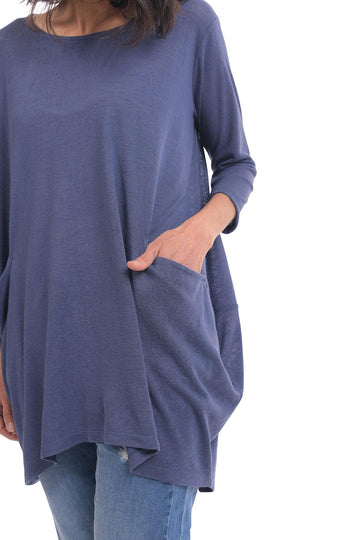 alembika-cocoon-tunic-top-soft-navy-tunika image 8