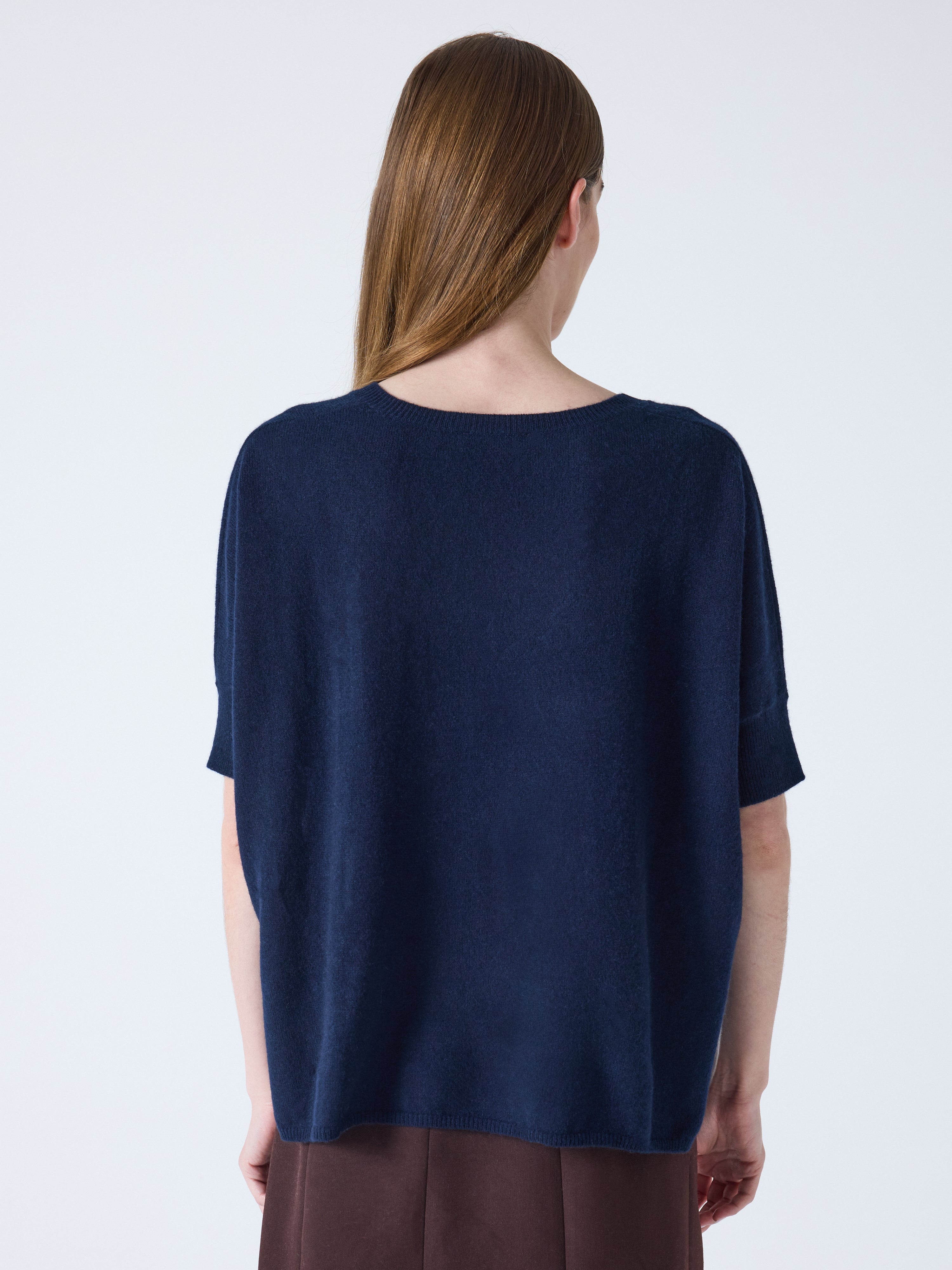 absolut-kate-pull-poncho-damen-v-ausschnitt-kaschmir-navy image 4