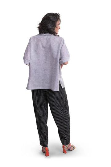 alembika-pinstripe-polo-top-dove image 2