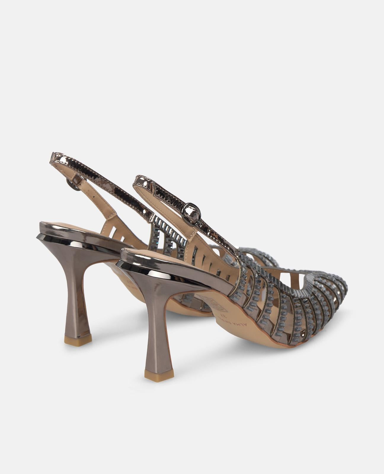 alma-en-pena-metallic-mesh-pumps-silber-8-cm-spitz image 3