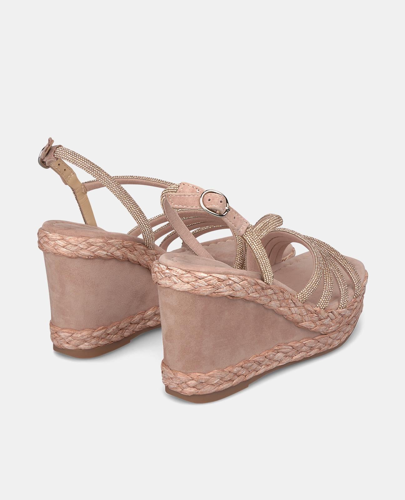 alma-en-pena-wedge-strips-with-rhinestones-keilsandale-rosa-9-5-cm image 3