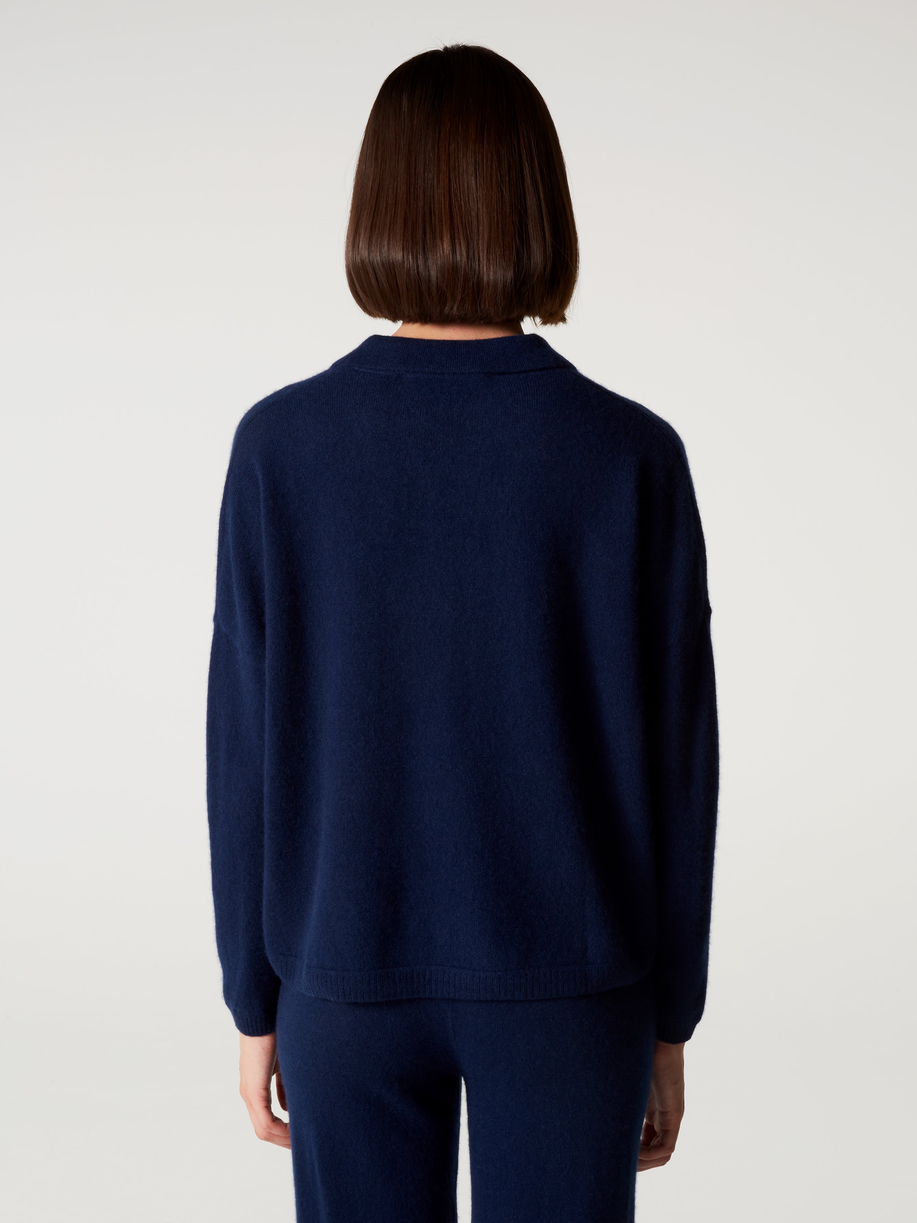 absolut-maya-damen-kaschmir-pullover-polo-kragen-oversize-navy image 4