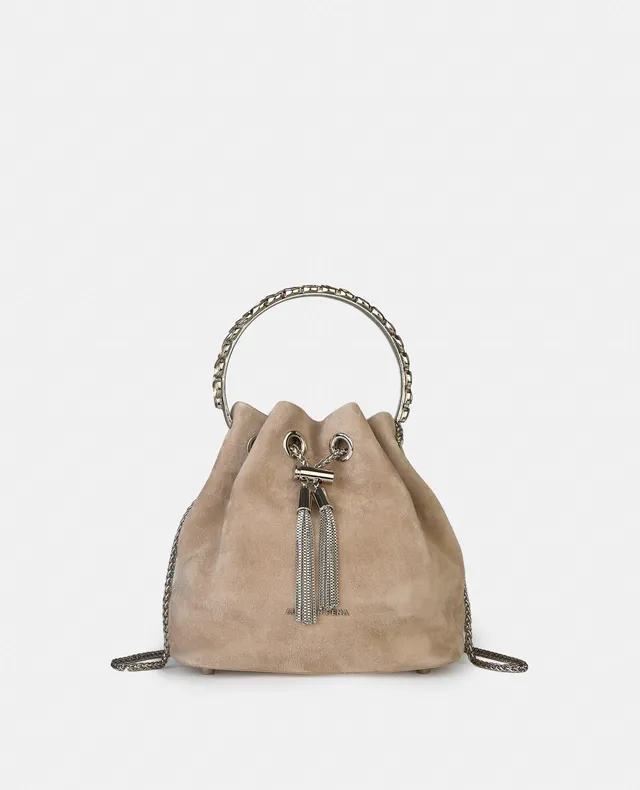 alma-en-pena-alfa-62195-bowler-bag-vison-leder-mit-anh-nger-und-kette image 1