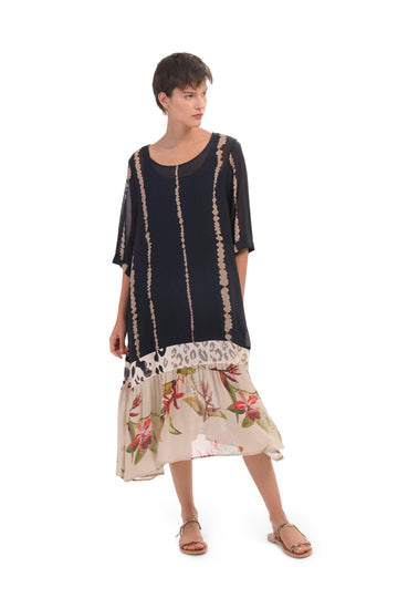 alembika-cora-drop-hem-kleid-multi-taschen image 2