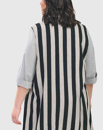 alembika-bars-button-down-tunika-shirt-stripe image 6