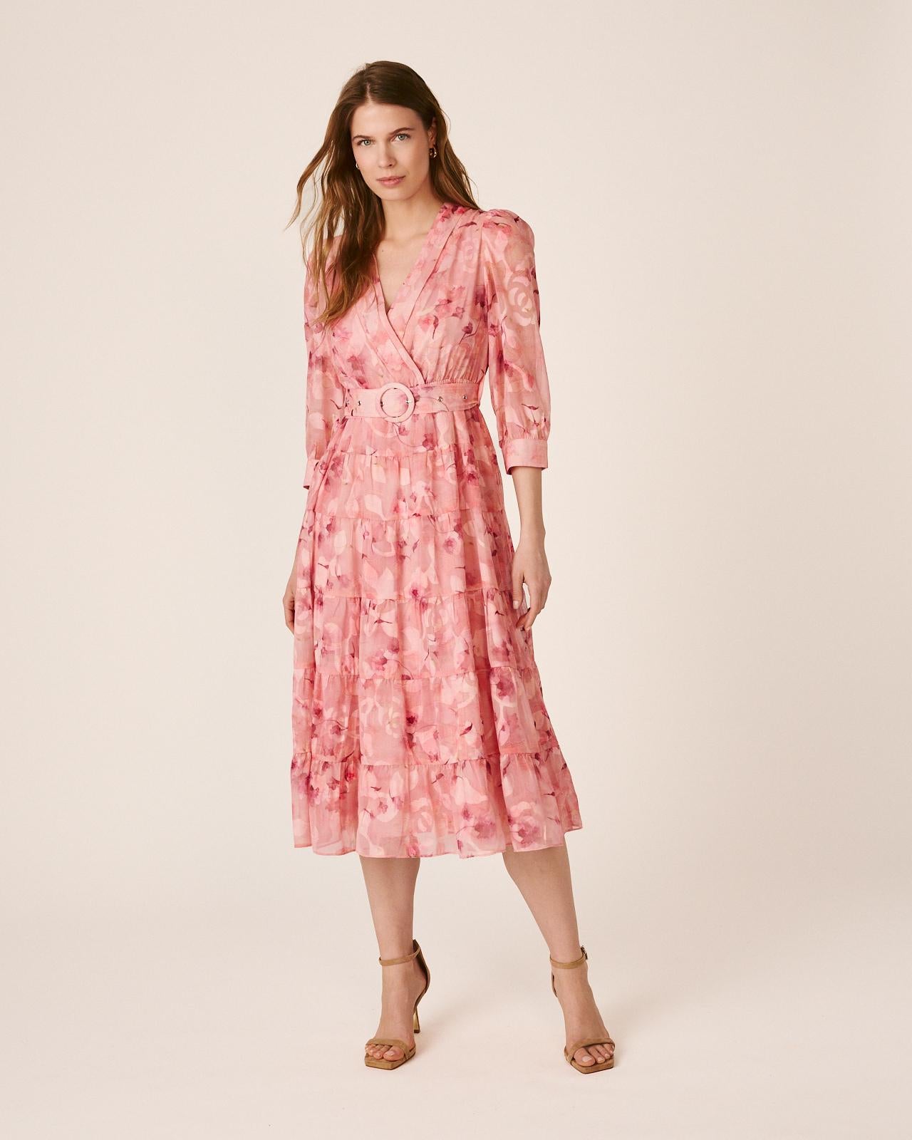 alma-en-pena-long-chiffon-dress-maxikleid-rosa-3-4-puff-rmel image 4