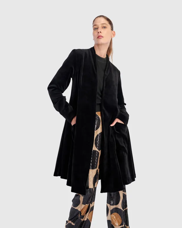 alembika-everyday-velvet-cardi-jacke-black image 1