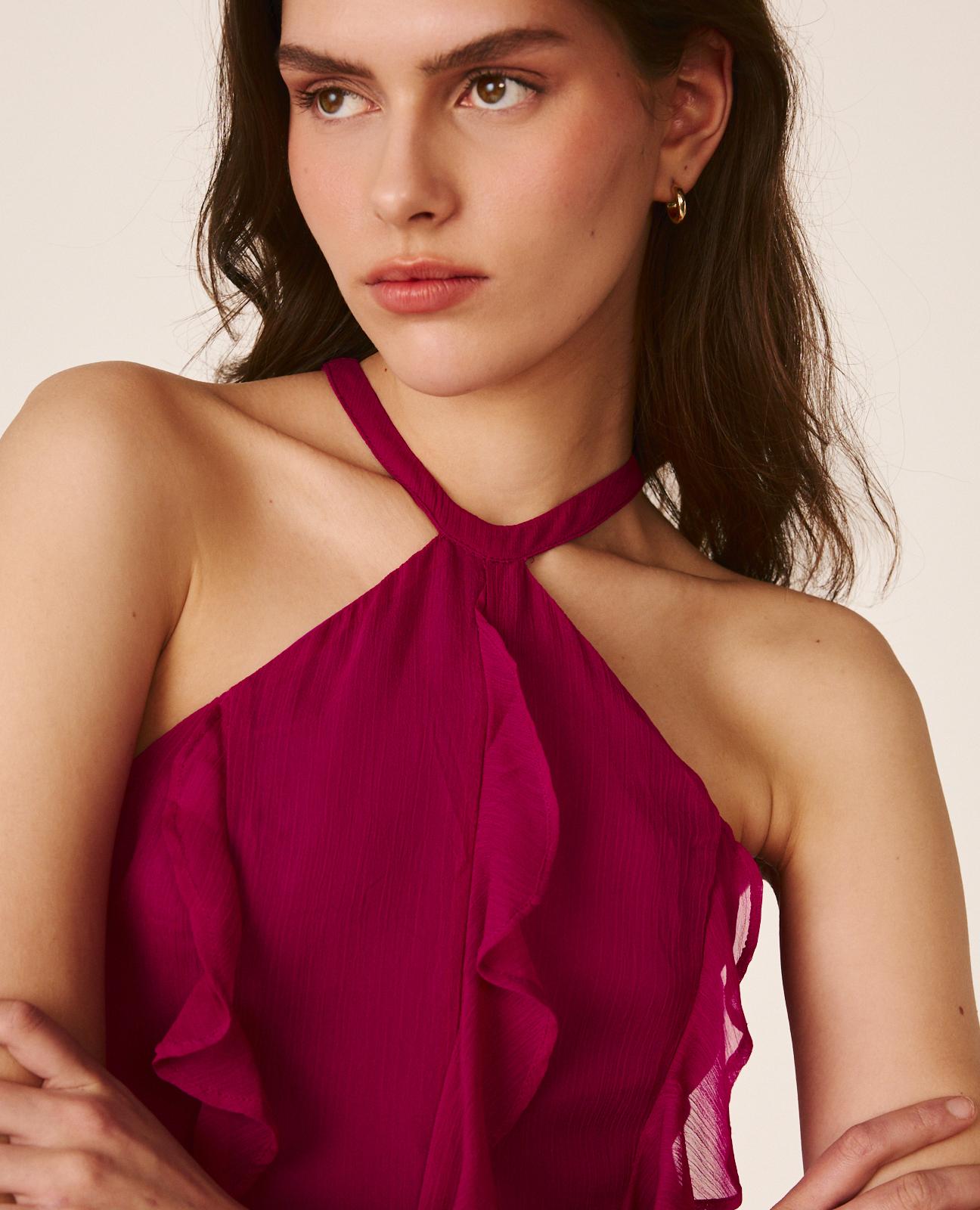 alma-en-pena-maxikleid-fuchsia-mit-neckholder-und-r-schen image 6