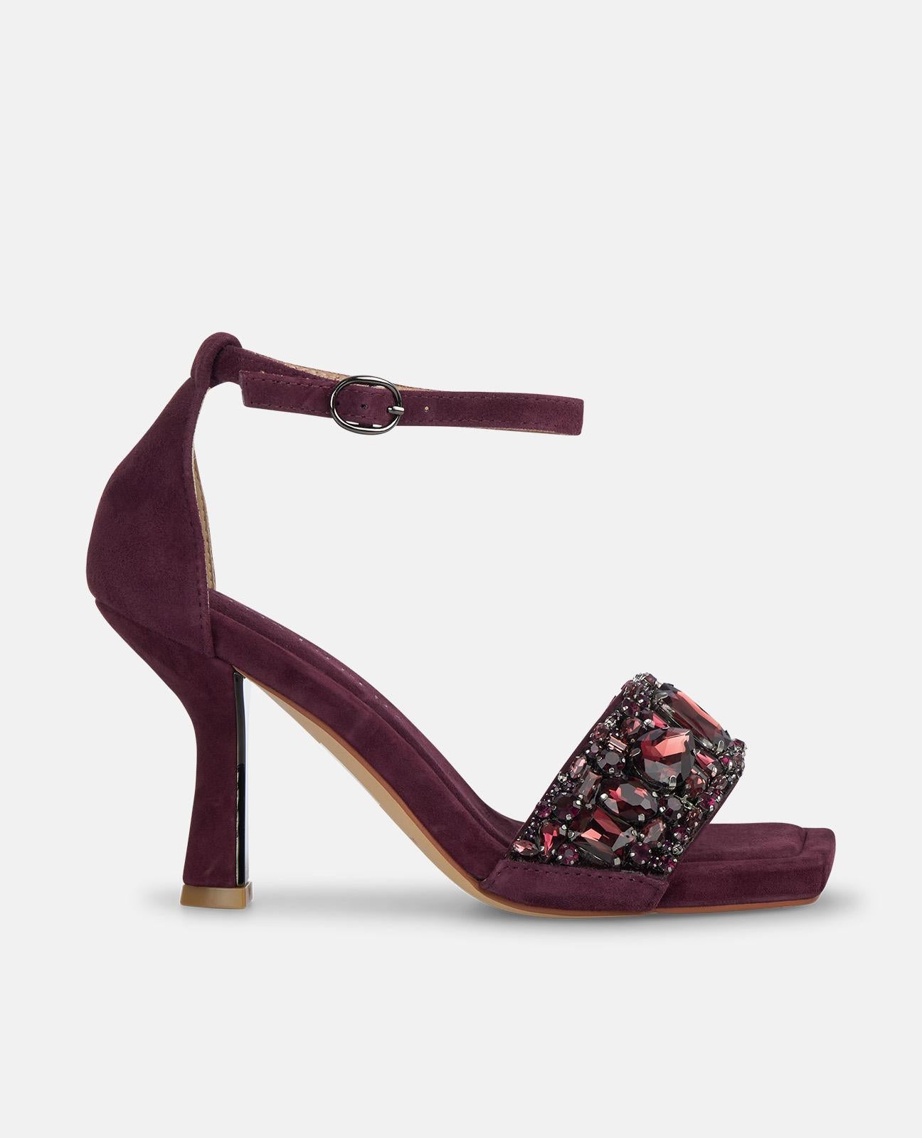 alma-en-pena-sandalen-mit-juwel-absatz-und-strass-bordeaux-9-cm image 1