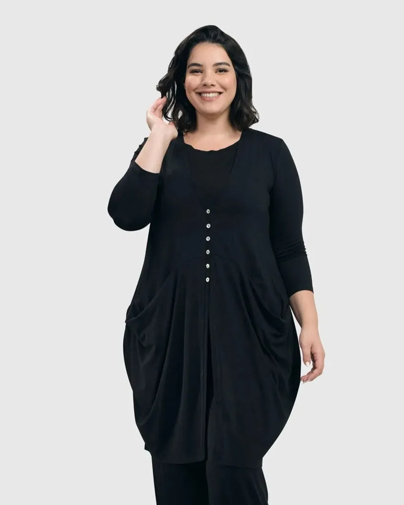 alembika-essential-draped-cocoon-jacke-schwarz image 1