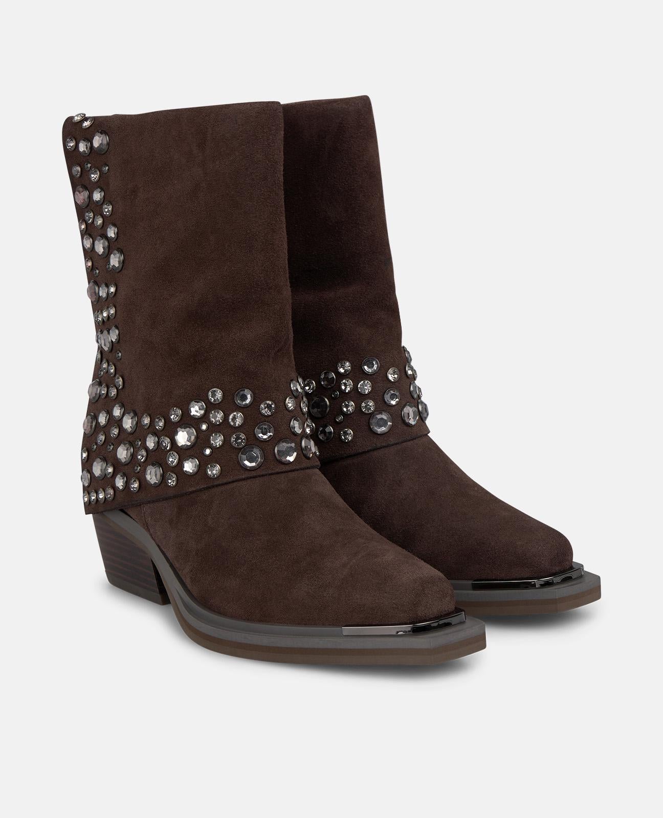 alma-en-pena-tachas-boots-flache-stiefeletten-braun-6-cm image 2