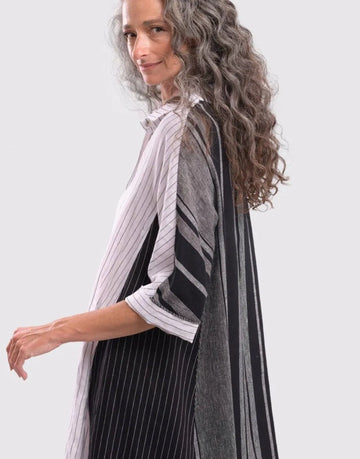 alembika-melange-trapeze-maxi-kleid-multi image 2