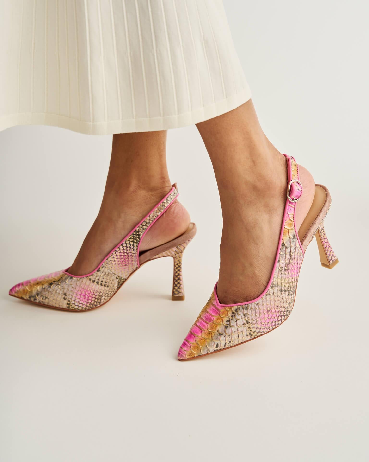 alma-en-pena-stiletto-pumps-rosa-spitz-offene-ferse-schnalle-9-cm-absatz image 2