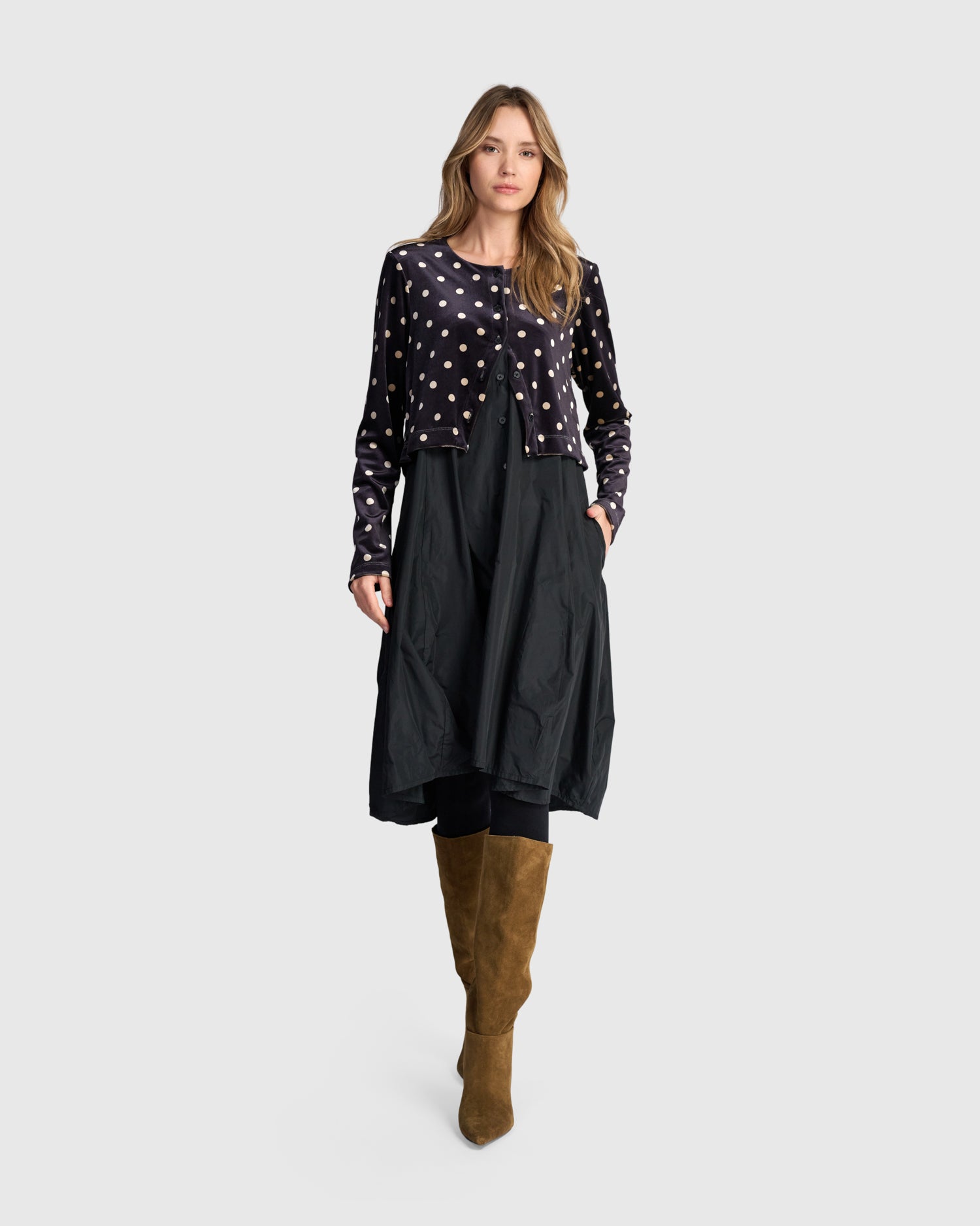 alembika-starfall-cardi-kleid-schwarz-dots image 7