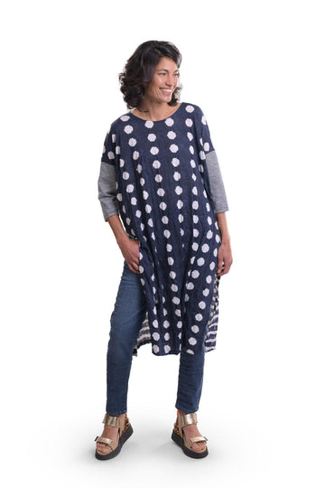 alembika-duet-crinkle-tunika-kleid-navy image 3