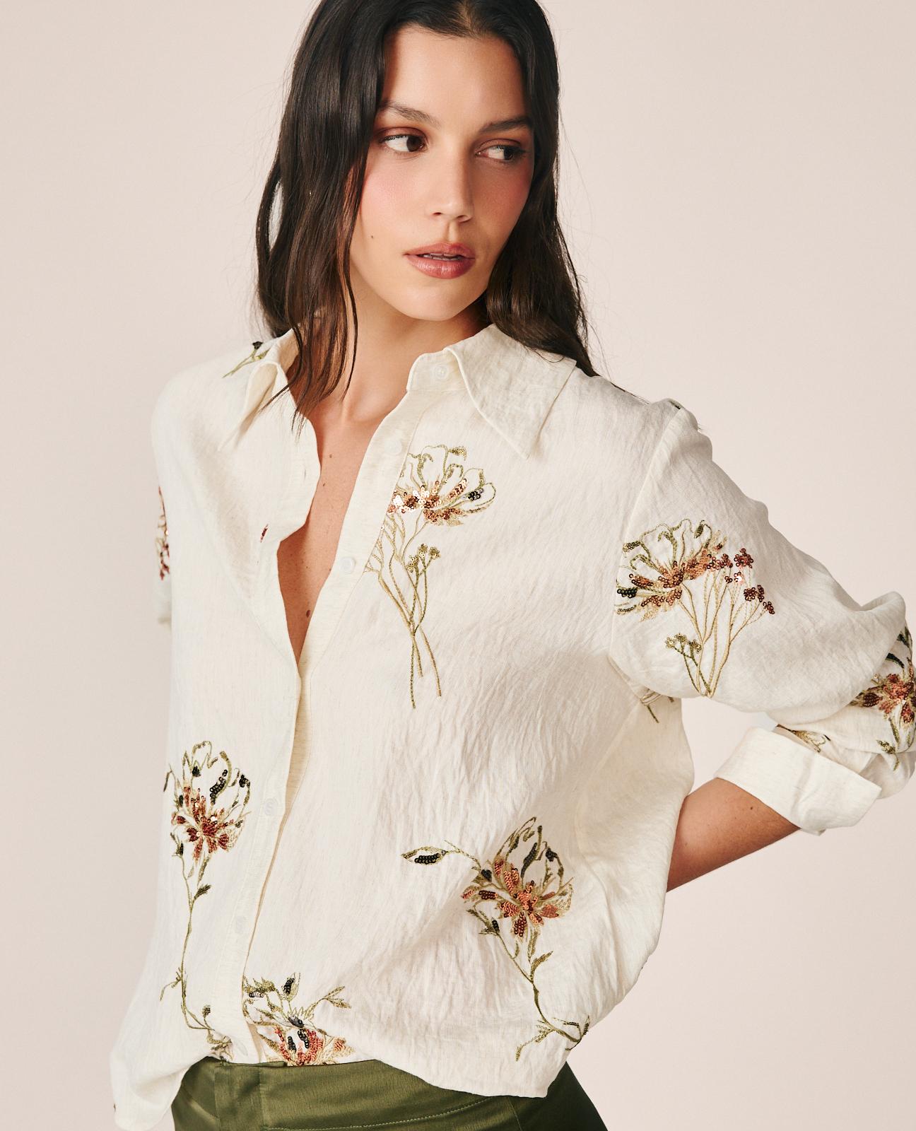 alma-en-pena-leinen-bluse-wei-mit-floral-stickerei-und-pailletten image 4