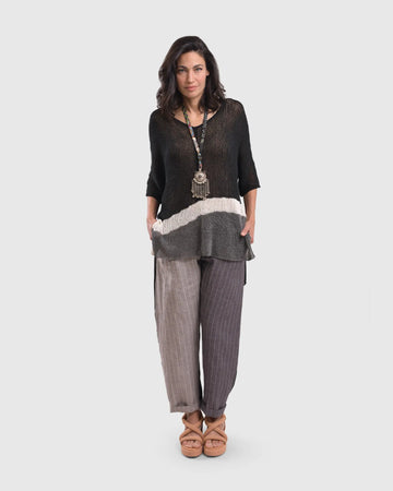 alembika-pinstripe-flat-front-trousers-leinenhose-multi image 2