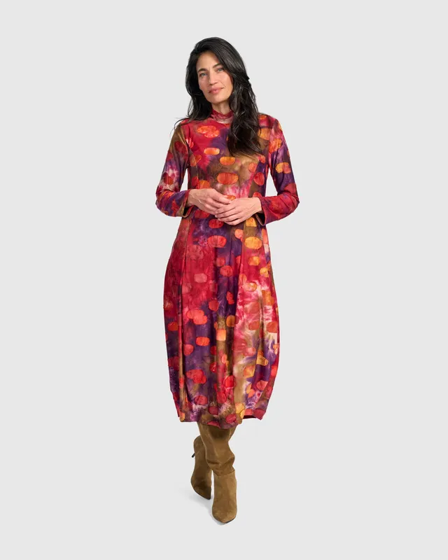 alembika-jubilee-cocoon-dress-berry-mix-midi-kleid-mit-taschen image 1