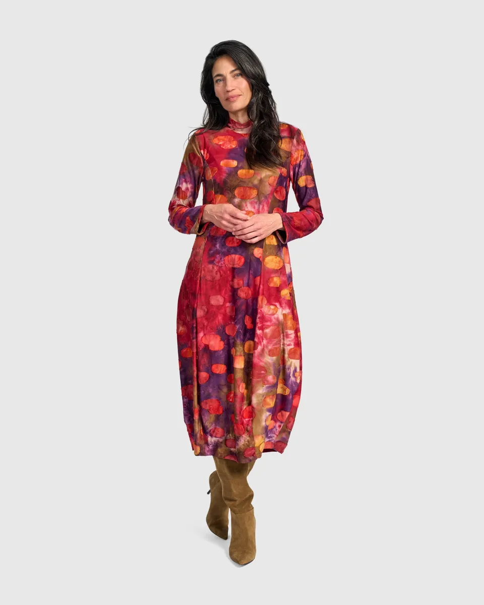 alembika-jubilee-cocoon-dress-berry-mix-midi-kleid-mit-taschen image 1