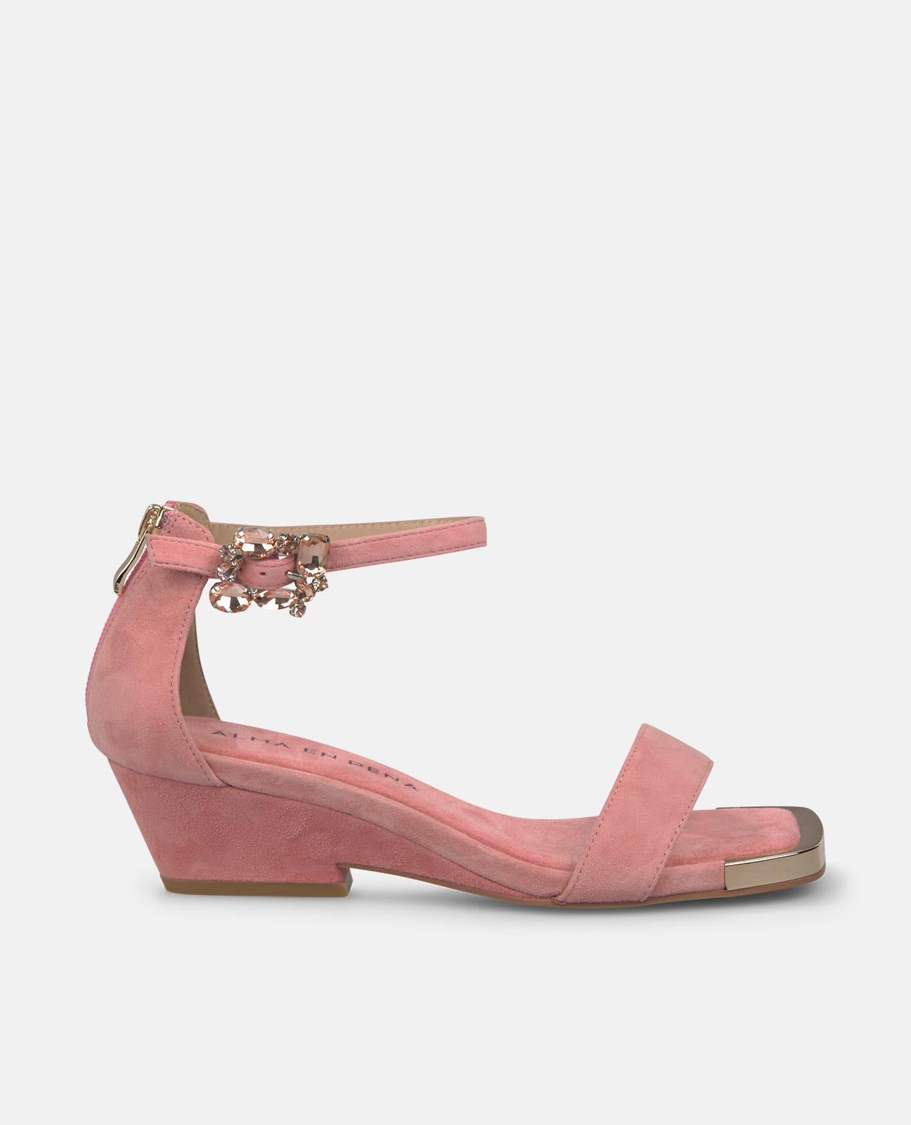 alma-en-pena-riemen-sandalen-lachs-blockabsatz-6-cm-eckzehe image 1