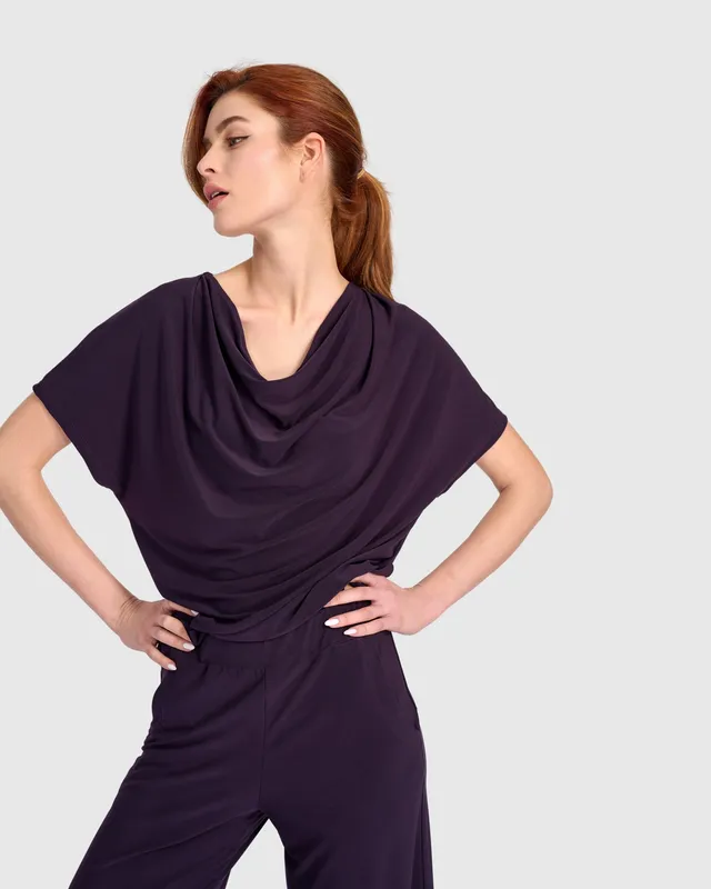 alembika-fluid-slinky-cowl-top-pflaume-cowlneck-shirt-et145p image 1