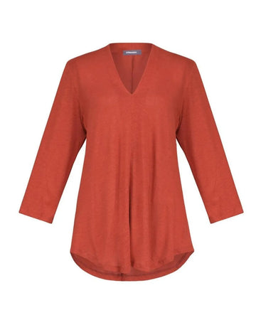 alembika-essential-linen-v-ausschnitt-top-damen-orange image 6