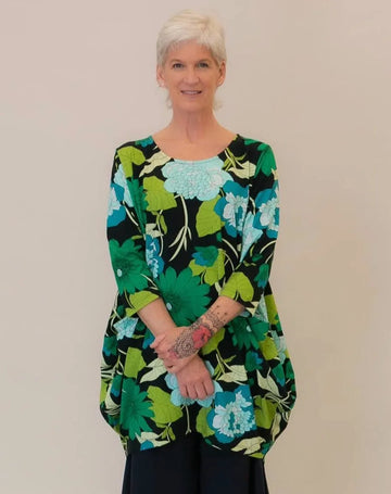 alembika-cocoon-tunika-top-floral-baumwoll-tunika image 2