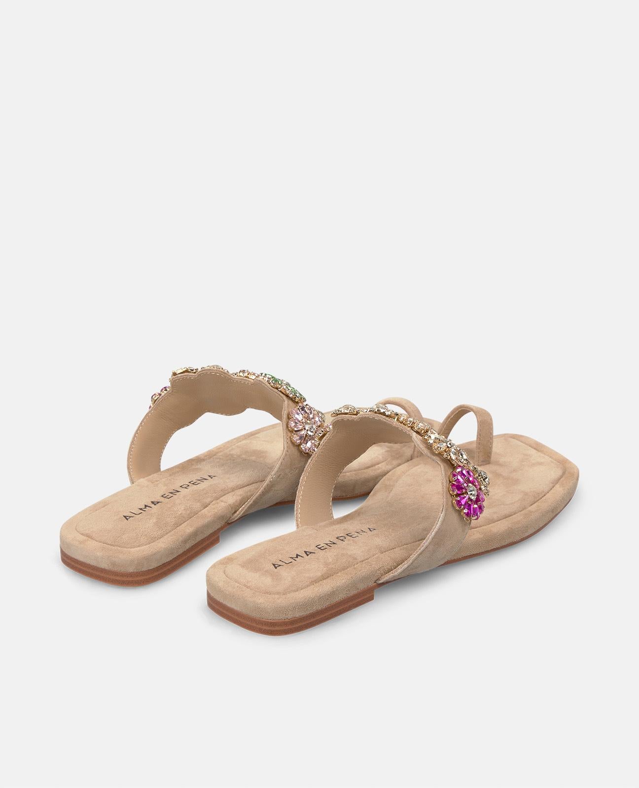 alma-en-pena-toe-sandal-ornament-flachsandale-strass-arena-1-cm image 3