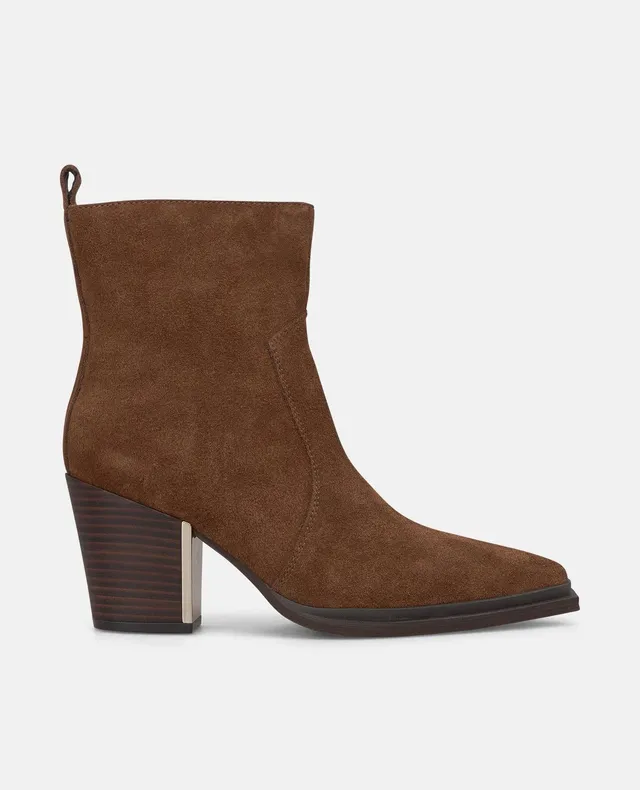 alma-en-pena-leder-stiefelette-camel-stickerei-7-cm-blockabsatz image 1