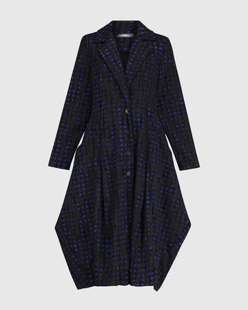 alembika-floral-check-mantel-jacke-blau image 7