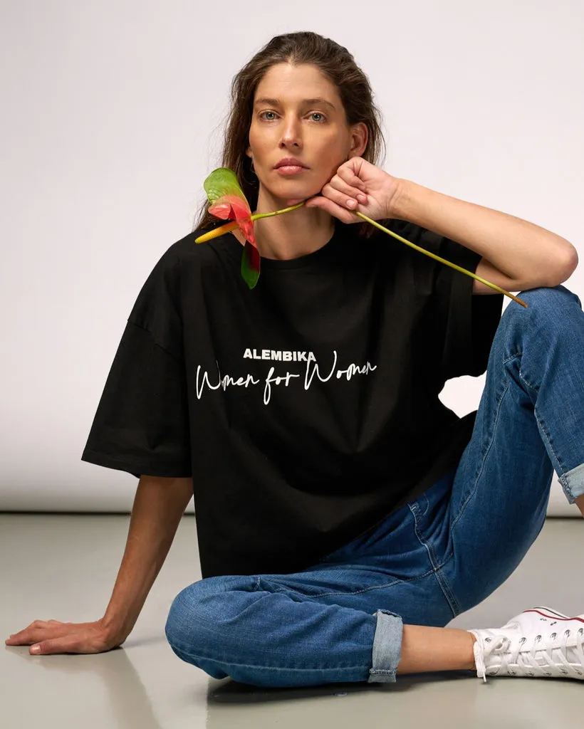 alembika-women-for-women-tee-schwarz-baumwolle image 1